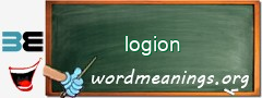 WordMeaning blackboard for logion